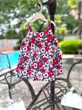 Tommy Hilfiger Navy, Blue and White Summer Dress, Fourth of July, 5T